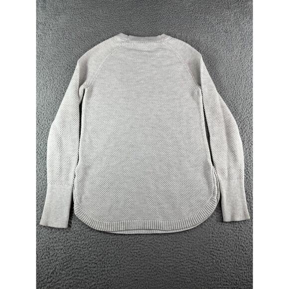 Max Studio Sweater Womens Small White Ivory Long Sleeve Button Accent Cut Comfy - Picture 8 of 9